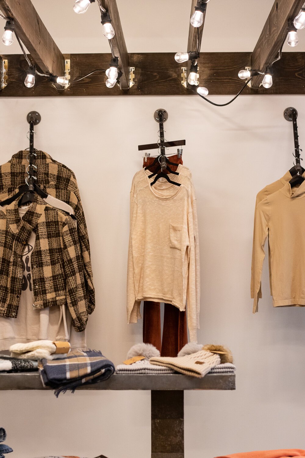 Clothing racks at The Urban Hippie.