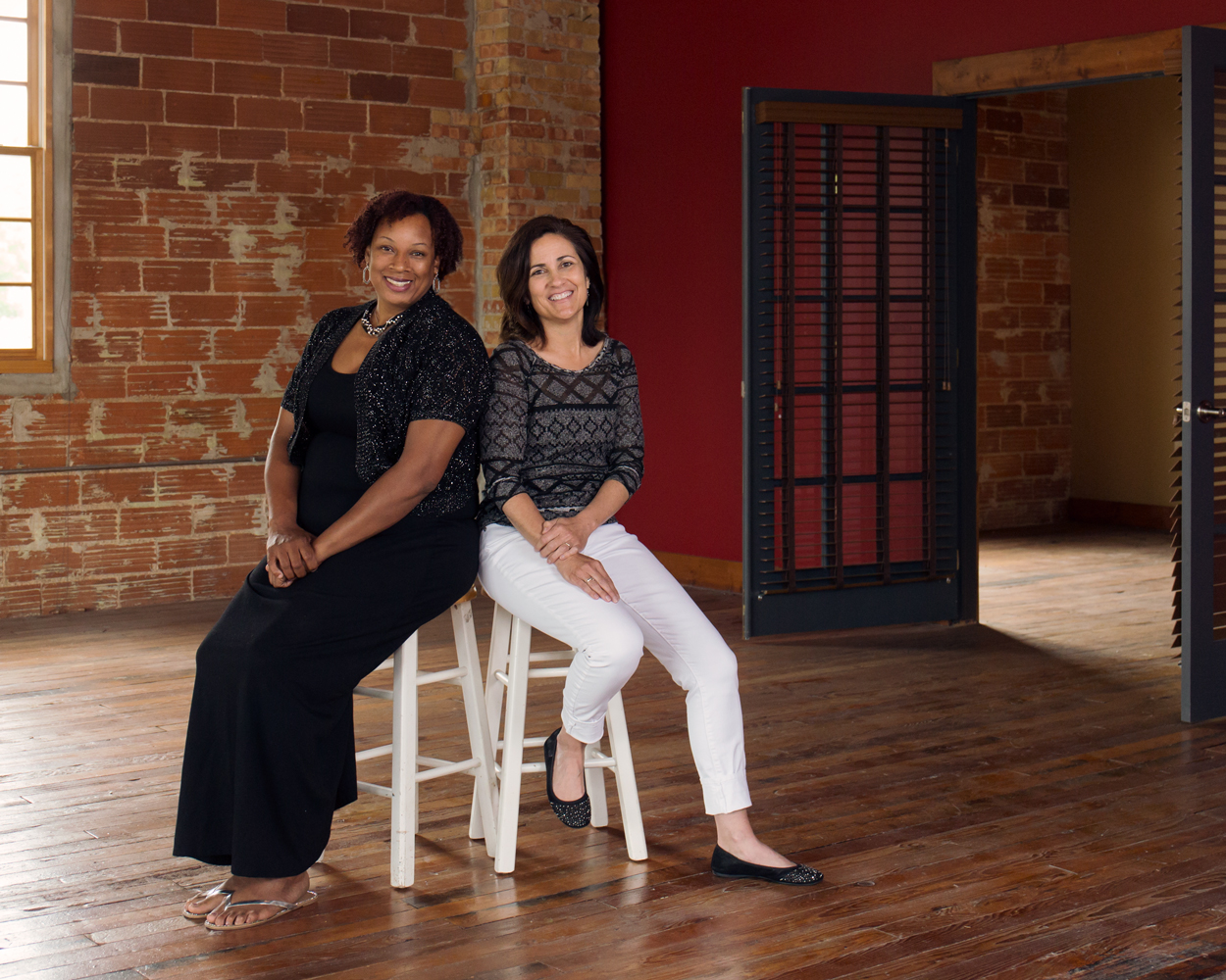 Nicole King, left, and Ellen Sauer, right, organized Fort Wayne's first Human Library.