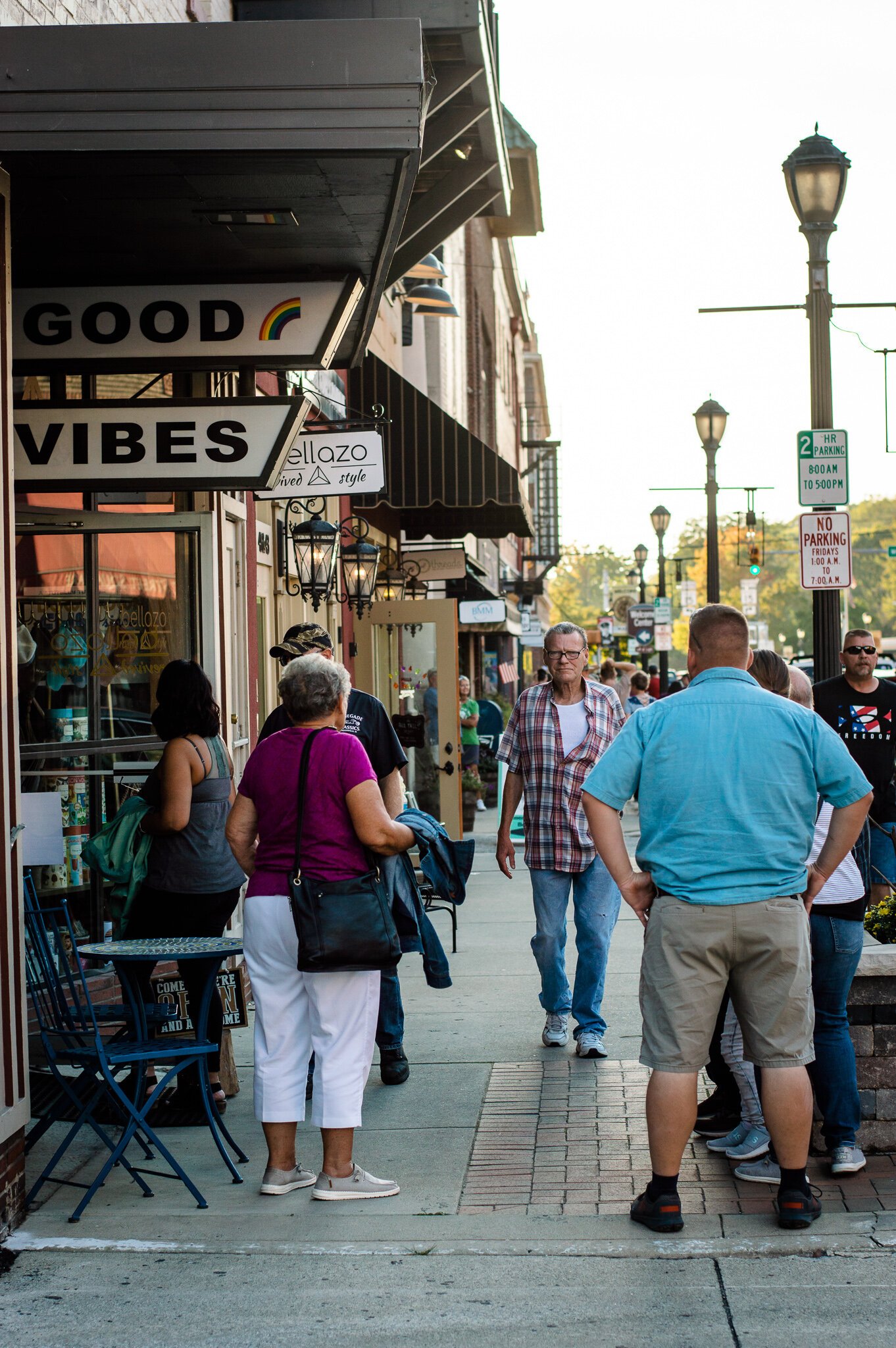 Shoppers browse small businesses in Downtown Wabash during First Fridays.