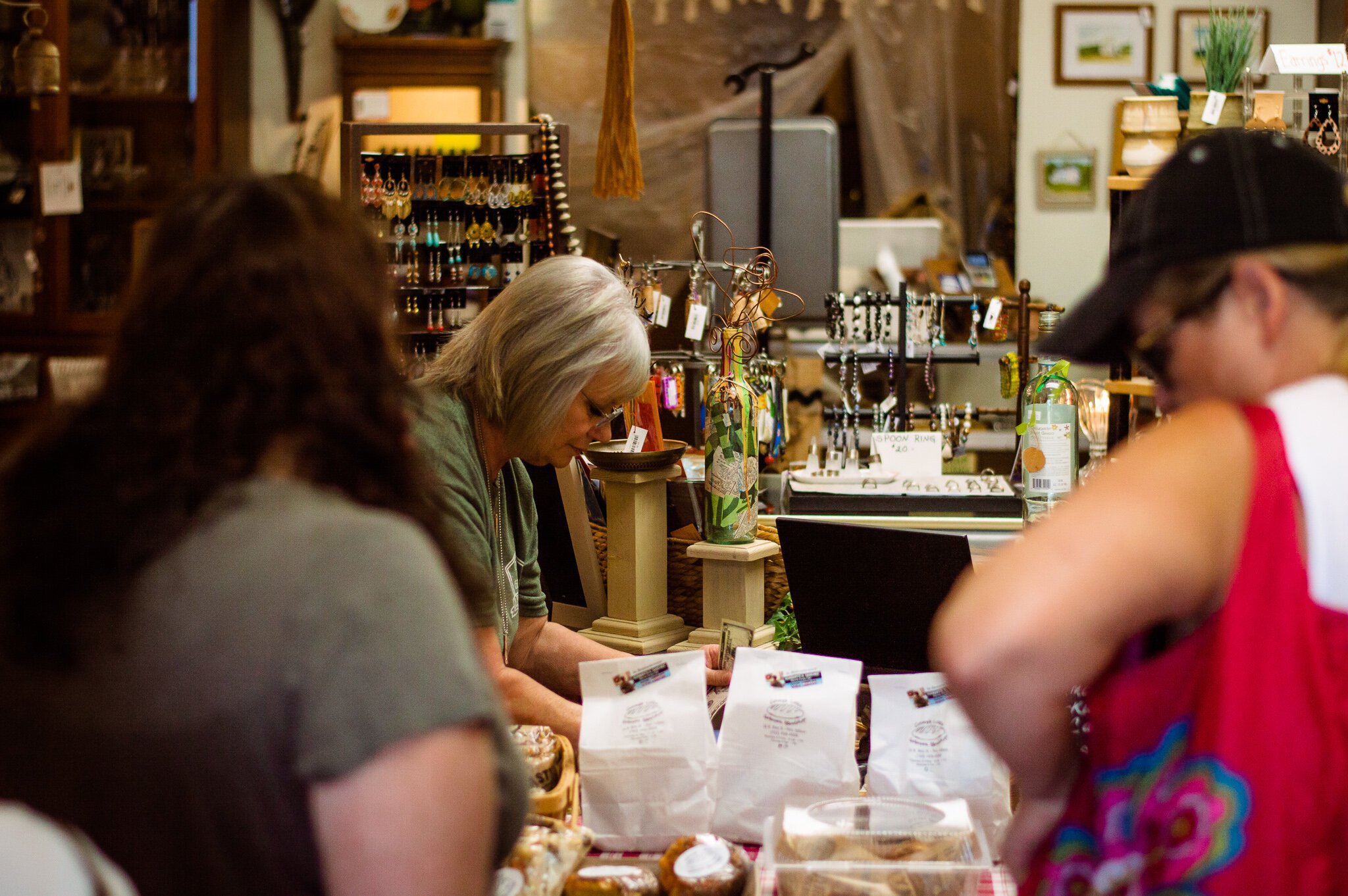 Shoppers browse small businesses in Downtown Wabash during First Fridays.