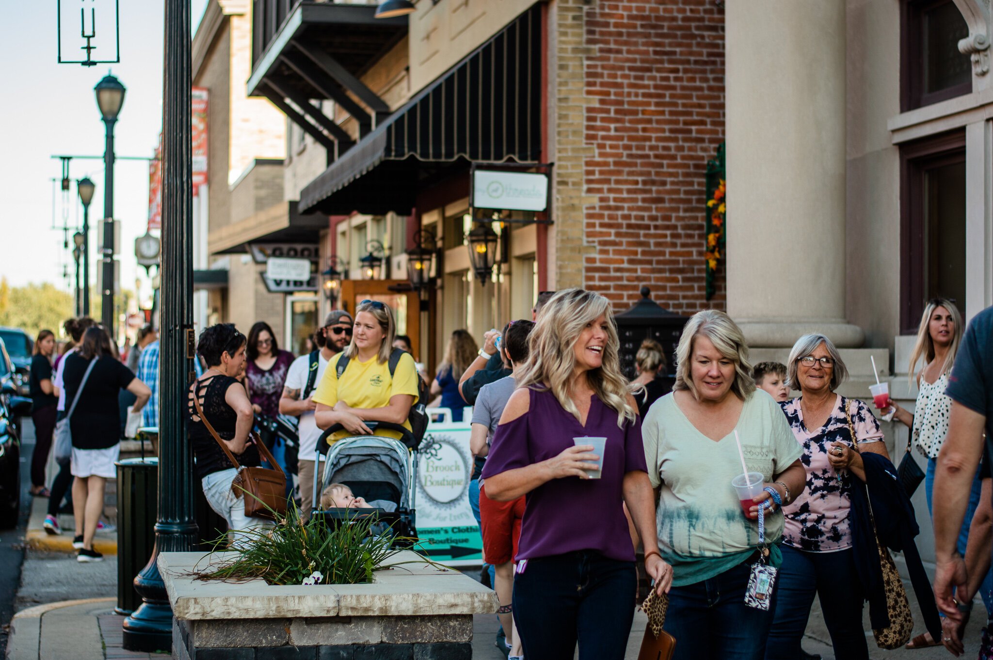 Shoppers browse small businesses in Downtown Wabash during First Fridays.