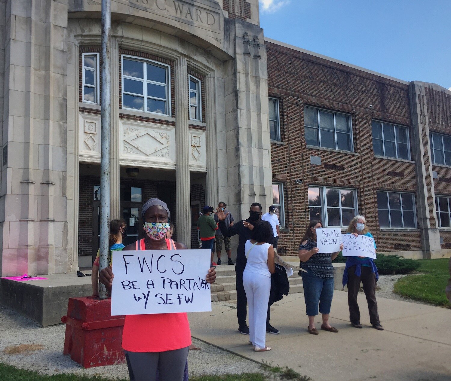 Diane Rogers was one of the organizers behind Friday's protest to save Ward School.