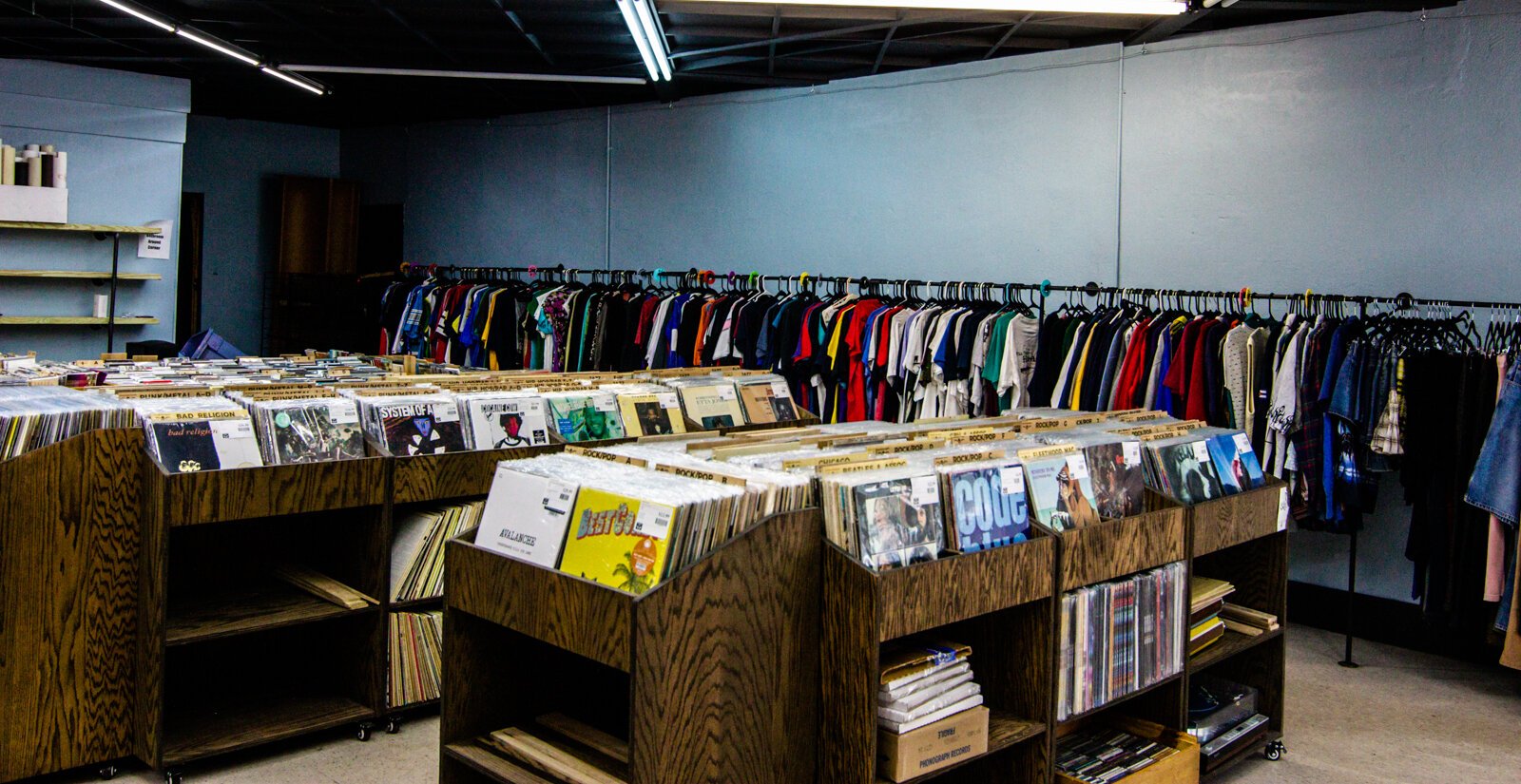 Deadstock Vintage shares space with Welcome Back Records at 3019 Broadway St. and the businesses feed off one another.