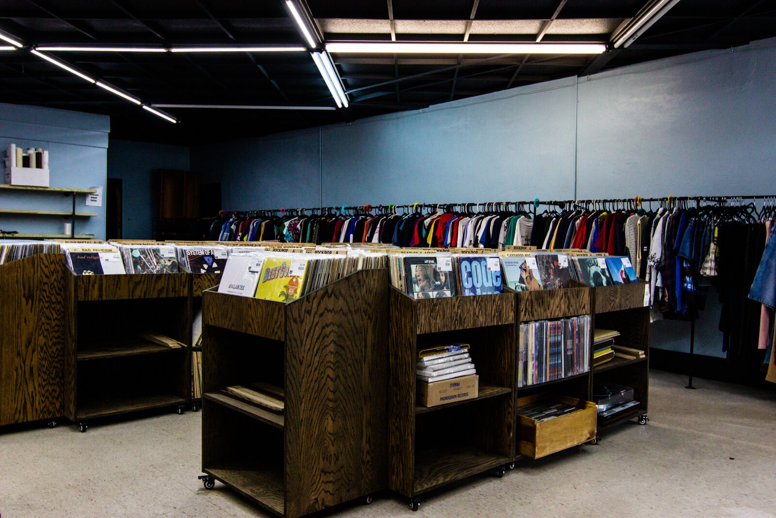 Deadstock Vintage shares space with Welcome Back Records at 3019 Broadway St. and the businesses feed off one another.