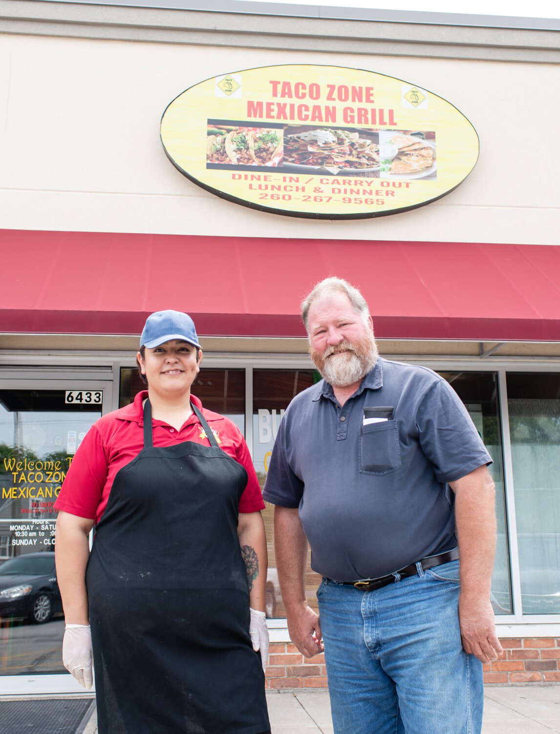 Wood Farms' owner Dennis Wood sells beef and pork to local restauranteurs, like Lizet Colin, Owner of Taco Zone at 6433 Bluffton Rd.