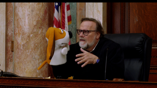 Kevin Farley plays Judge Anthony Steel with his side kick Murphy Puppet in the upcoming The Wedding  Pact 2 (The Baby Pact).