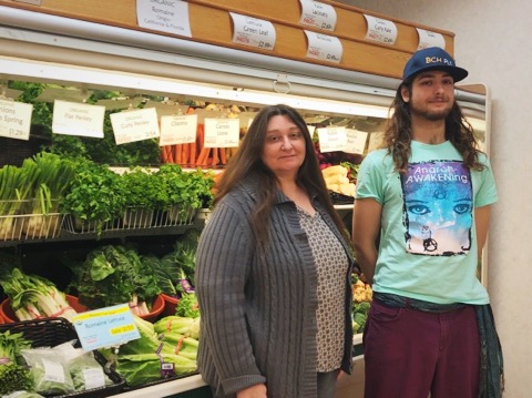 The mother-son duo of Jain Young, left, and Rowan Greene, right, are beind Plowshares Cooperative Food Hub.
