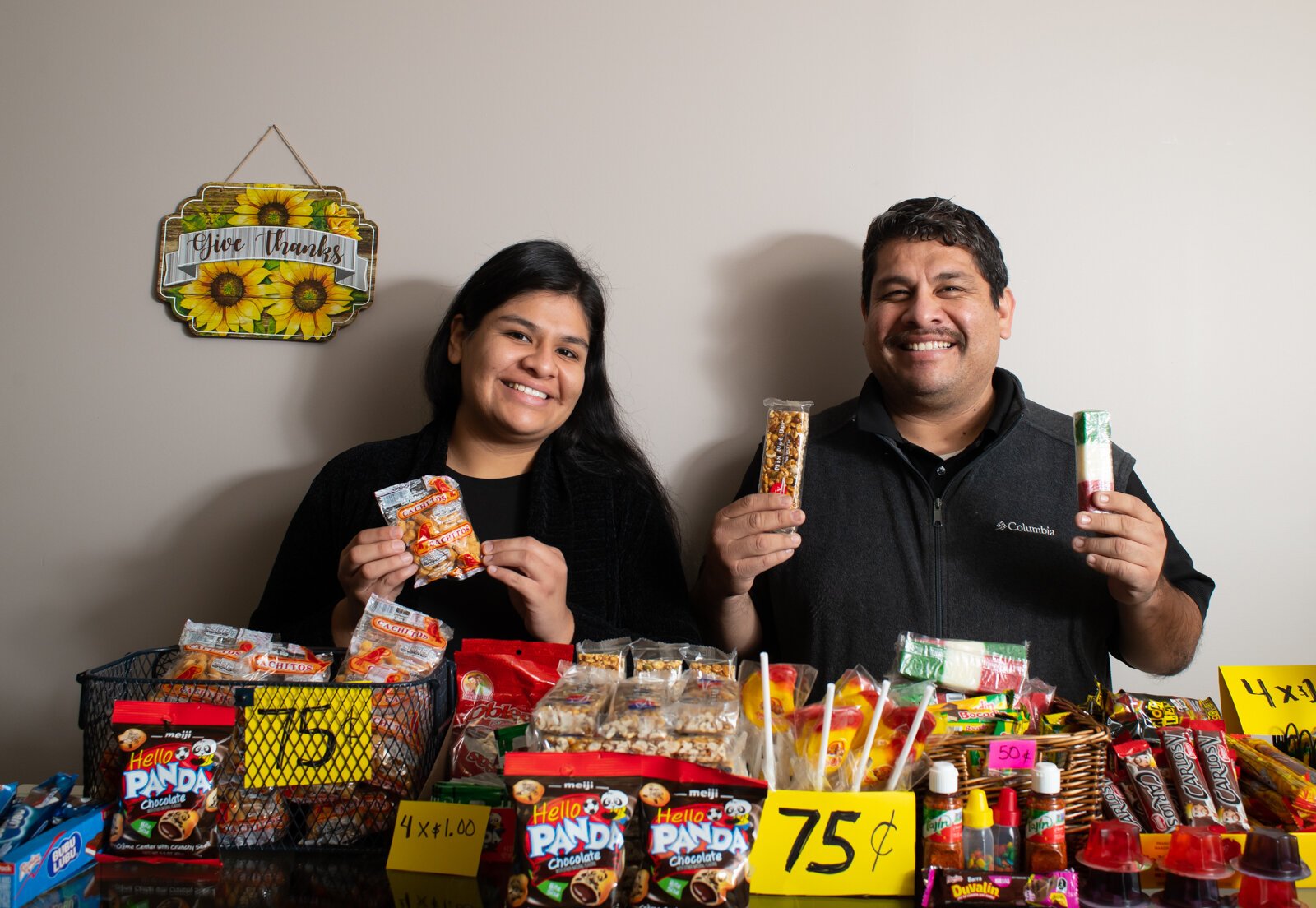 Judith Peña and her father Carlos Peña own the Zion market at 2312 S. Calhoun St., which sells spices, tortillas, beverages and other traditional foods from Mexico. 