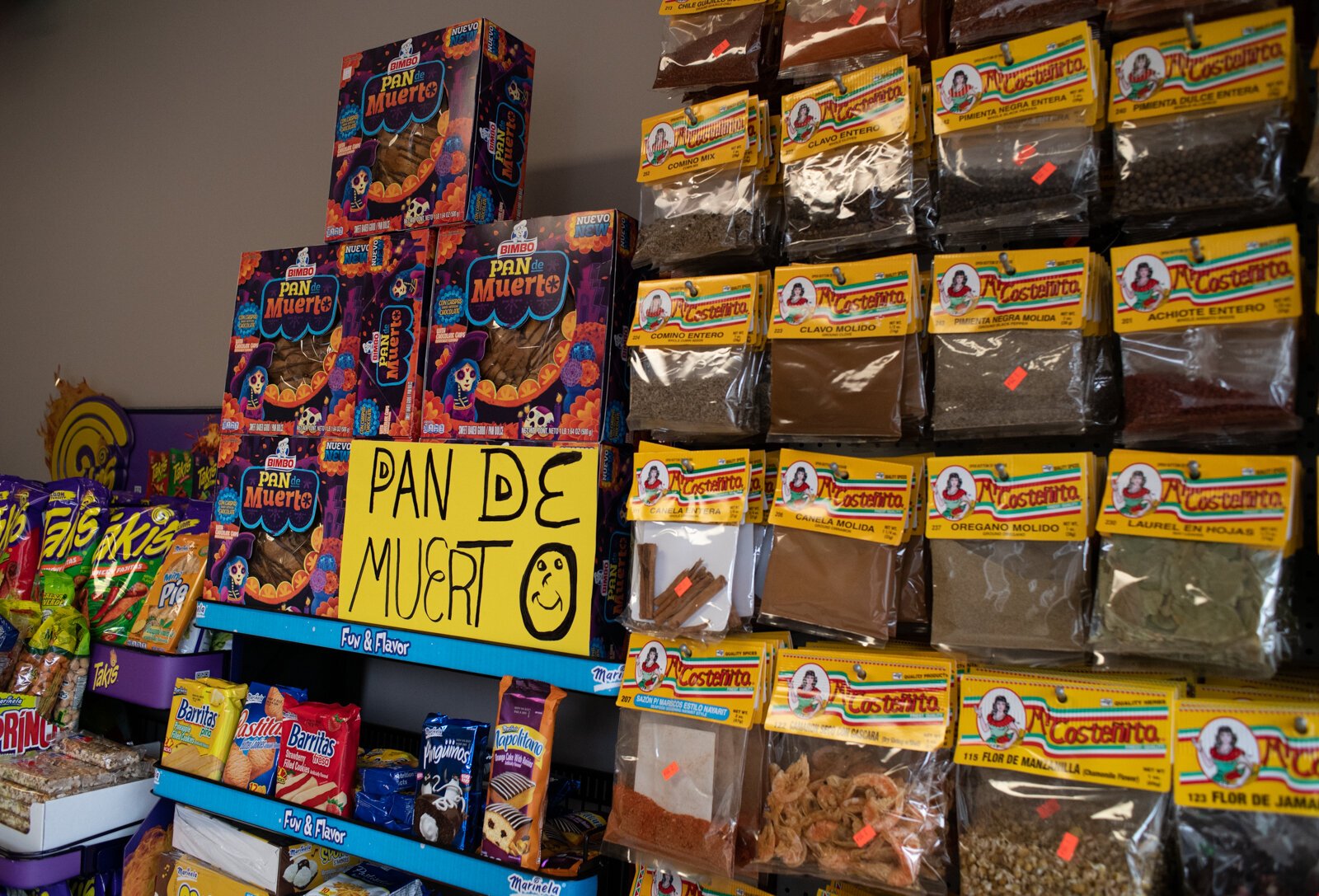 Spices line the wall at Zion, a new market at 2312 S. Calhoun St.